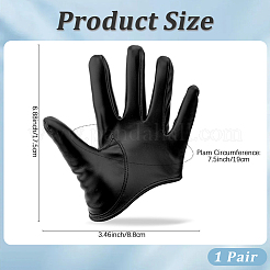 1 пара полупальцевых перчаток из искусственной кожи&nbsp;AJEW-CL0001-40A