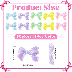 20шт 5 цвета ab цветные акриловые бусины&nbsp;CRES-YW0002-62