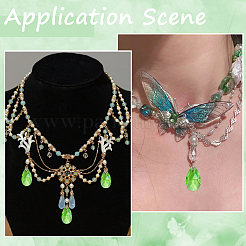 40шт граненые стеклянные подвески в форме капли&nbsp;GLAA-SP0001-11C