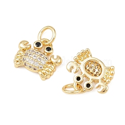 Латунные микропаве прозрачные кубические циркониевые подвески&nbsp;KK-G544-02G-02