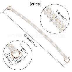 Пластиковая имитация жемчуга с бусинами 3 ряд лямок для сумок AJEW-WH0329-24