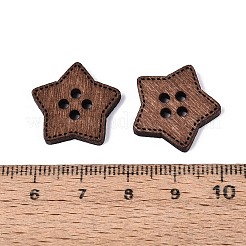 4-Loch-Sternknöpfe aus Holz&nbsp;BUTT-Q046-08B