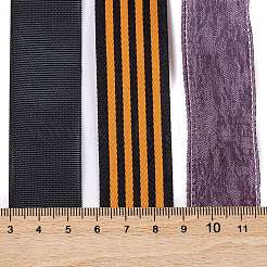 9 pièces 3 styles Halloween ensembles de rubans en polyester et polycoton&nbsp;SRIB-A015-03A-05