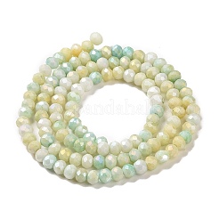 Граненые стеклянные бусины с гальваническим покрытием GLAA-C023-02-C14