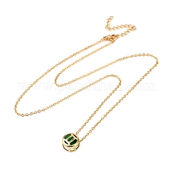 Colliers à chaîne avec pendentif constellation en laiton et zircone cubique pavée&nbsp;LS-NJEW-D334-01G-11