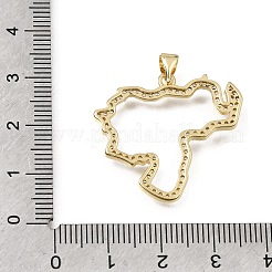 Pendenti in zirconi cubici trasparenti in micro pavè di ottone&nbsp;CU-E002-04B-G