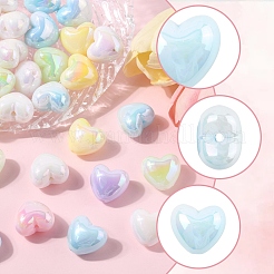 40шт акриловые бусины с УФ-покрытием MACR-FS0002-18