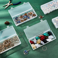 10 шт. Прозрачные пластиковые контейнеры для бусинок CON-BC0002-25