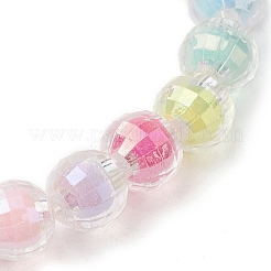 子供用ラウンドアクリルビーズストレッチブレスレット  カラフル  内径：1-3/4~2インチ（4.5~5cm）  1個/スタイル&nbsp;BJEW-JB11558-02