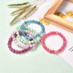 Браслет из натурального халцедона для мужчин и женщин в подарок BJEW-JB06690