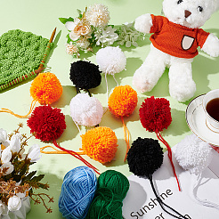 16 шт. 4-цветный полиэстеровый елочный шар DIY-MA0006-37