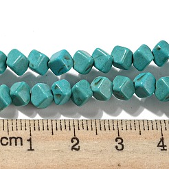 Окрашенные синтетические бирюзовые бусы нити G-G075-C02-02