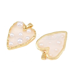 Подвески из латуни и эпоксидной смолы с покрытием стойки&nbsp;KK-C059-10A-G