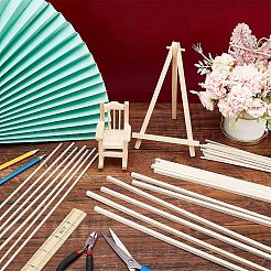 60шт 2 палочки для свечей из дерева WOOD-OC0002-27