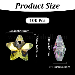 100pcs Glasanhänger&nbsp;GLAA-SP0001-68