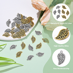 40 шт. 2 цвета подвески из сплава в тибетском стиле&nbsp;TIBEP-YW0002-11