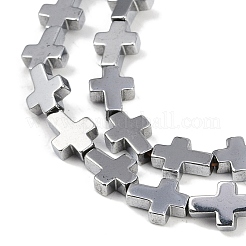 Fili di perline di ematite sintetica non magnetica elettrolitica&nbsp;G-K375-F01-01