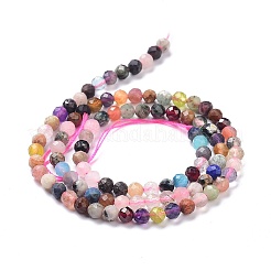 Нити граненых бусин из натурального смешанного камня G-K311-46C