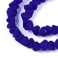 Perles de verre dépoli transparent&nbsp;GLAA-N016-4mm-03