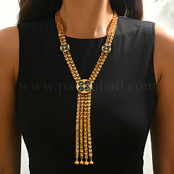 Винтажные длинные ожерелья из сплава с эмалью и кисточками для женщин.&nbsp;QE5106