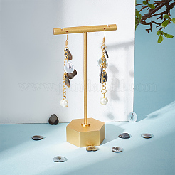 16 шт. 2 стиля натуральных черных подвесок-ракушек для губ&nbsp;SSHEL-GA0001-09