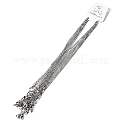 12 Stück 1.8 mm 304 Edelstahl strukturierte Kabelkette Halskette für Damen und Herren&nbsp;NJEW-H093-18P-05