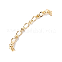 Латунные браслеты-цепочки с овальными звеньями для женщин&nbsp;BJEW-JB12678