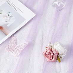 Glitzernder Polyester-Netzstoff&nbsp;DIY-WH0591-028B