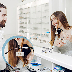 100 шт. прозрачные ПВХ-ценники для очков CDIS-GA0001-04