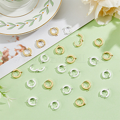 24 шт. 2 цвета 201 нержавеющая сталь серьги-кольца Huggie Hoop фурнитура STAS-DC0015-46