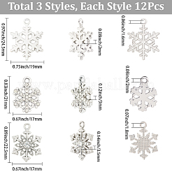 36шт 3 стиля подвески из сплава со стразами&nbsp;FIND-SC0020-08