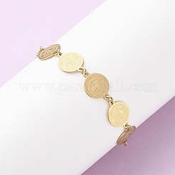 Браслеты из нержавеющей стали 304 Religion для женщин&nbsp;BJEW-F524-03G