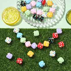 40pcs 8 Farben undurchsichtige Acrylperlen&nbsp;OACR-CJ0002-76
