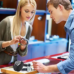 Дисплей ювелирных изделий подушки браслета кожи пу BDIS-WH0015-01B