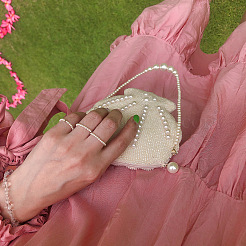 Кольца-растяжки из натурального пресноводного жемчуга для женщин FS-WGC033C-01