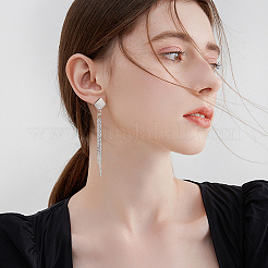 Фурнитура для сережек-гвоздиков из нержавеющей стали ромб 304&nbsp;STAS-LP0001-13