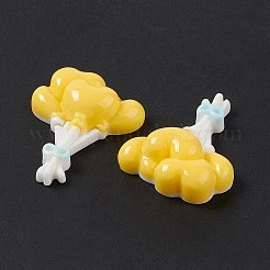 オペーク樹脂カボション  ハートバルーン  ミックスカラー  29x21x7.5~8mm&nbsp;FIND-K010-01