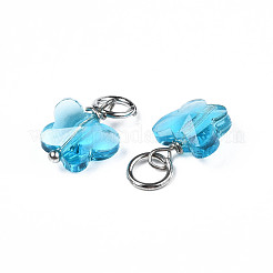 Подвески из граненого прозрачного стекла GLAA-T024-06E