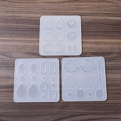 Наборы форм для силиконовых подвесок для серег пищевого качества «сделай сам» PW-WG51666-03