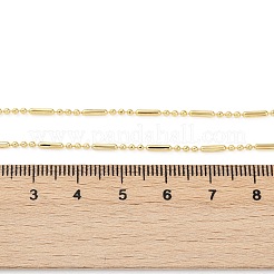 Ожерелье из латунных шариков и звеньев колонны для женщин NJEW-P265-22G