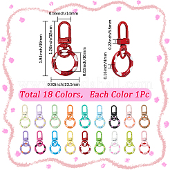 18 шт. подвеска из цинкового сплава с эмалью 18 цветов&nbsp;HJEW-SC0002-07