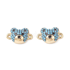 Шармы-соединители из латуни с микропаве из кубического циркония KK-M240-21