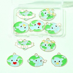 10 шт. 5 стиля подвески из сплава эмали&nbsp;ENAM-FS0002-18