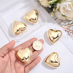 5 ciondolo a forma di cuore in ottone&nbsp;KK-BBC0025-58C