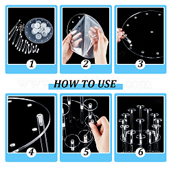 13-уровневый плоский круглый органайзер для минифигурок из акрила ODIS-WH0038-35