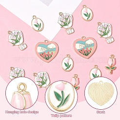 20шт 4 стиля подвески из сплава с эмалью&nbsp;ENAM-YW0008-27