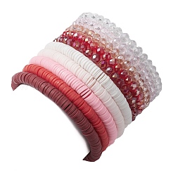 Набор эластичных браслетов из полимерной глины BJEW-JB09676-02