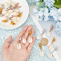 Плетение подвесок для волос из ракушек каури OHAR-AB00017