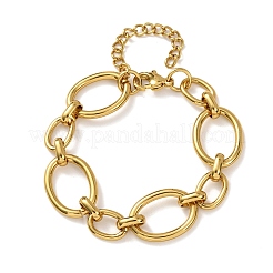 Bracelets à maillons ovales en acier inoxydable 304 pour femmes&nbsp;BJEW-F536-07G