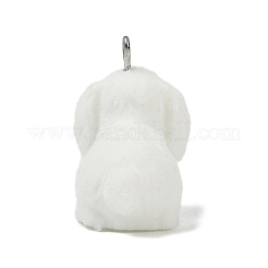 Подвески из непрозрачной смолы с рисунком животных RESI-H042-01P-07